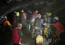 Two rescued as boat gets stuck at underground lake in Gwynedd mine