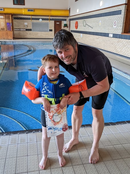 Joseph pictured at Penrhos with Martienus