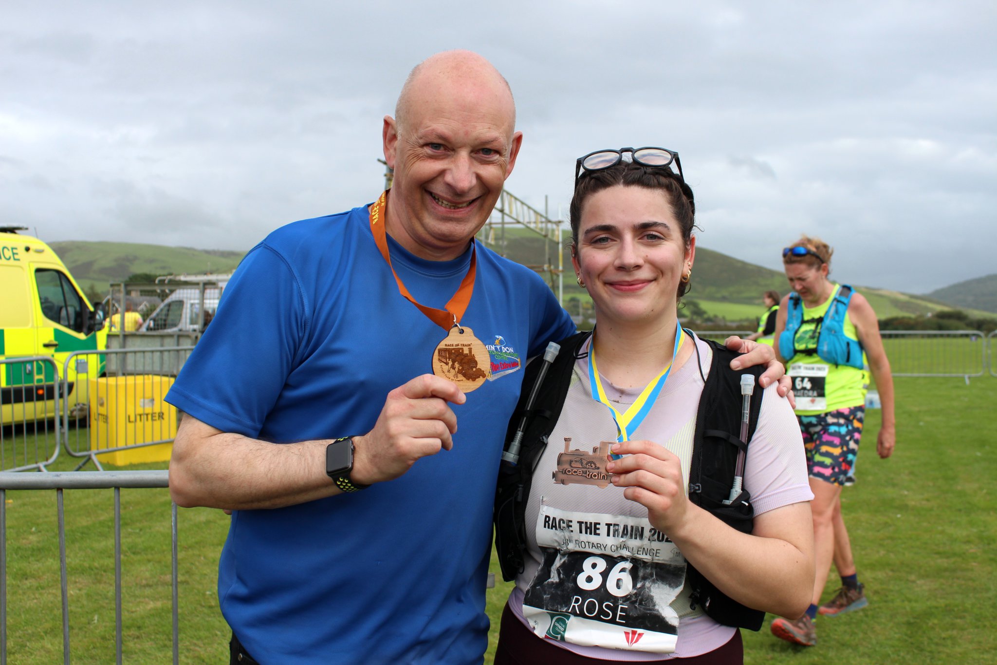 Rose races train to get dad medal