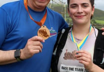 Rose races train to get dad medal