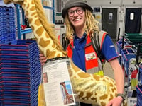Delivery driver takes giraffe across the UK for ‘life-saving’ surgery