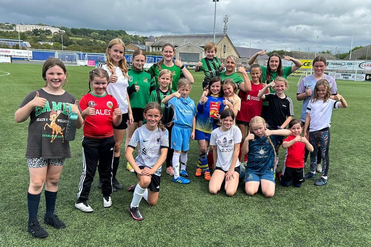 A girls football camp held in August
