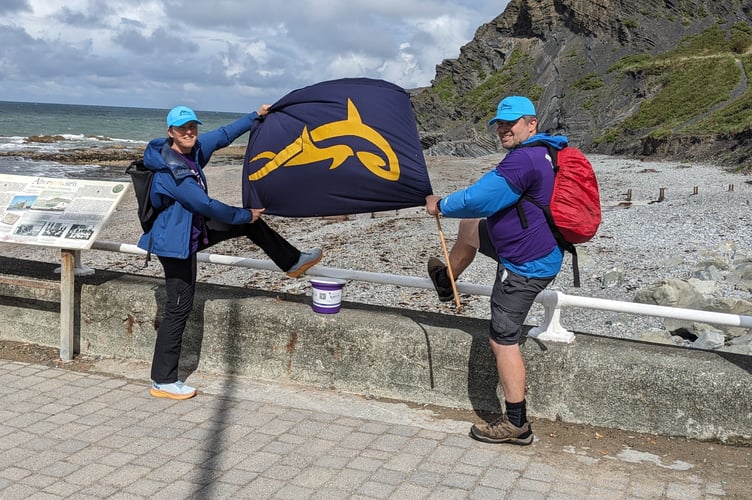 Martienus and Charlie on Aberystwyth promenade