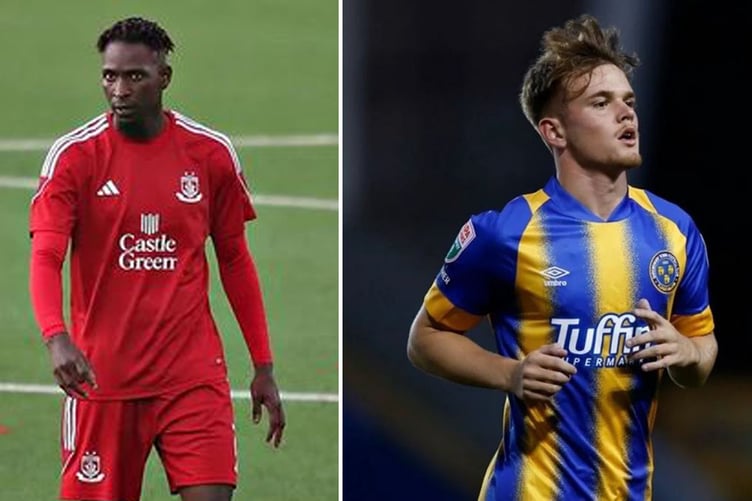 Paulo Mendes and Theo Knight (Pic Shrewsbury Town)