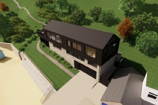An image of what the new beach side house at Nefyn would look like
