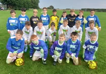 Nefyn Under 11s thank sponsors for new kit