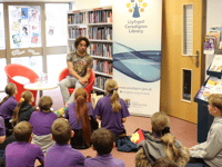 Waterstones Children’s Laureate visits Ceredigion on Library Marathon