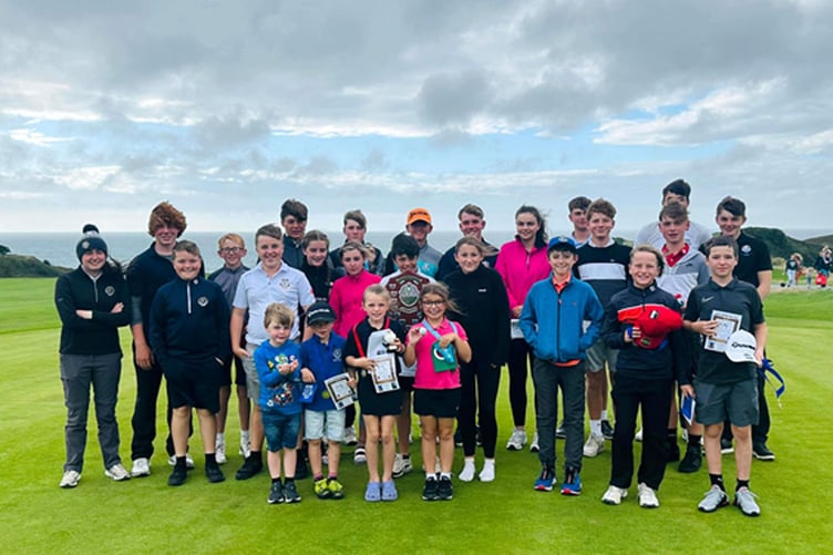 Junior Captain day competitors at Clwb Golff Nefyn