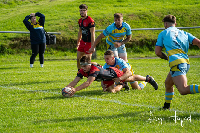 Aberaeron nearly completed an unlikely comeback against Laugharne