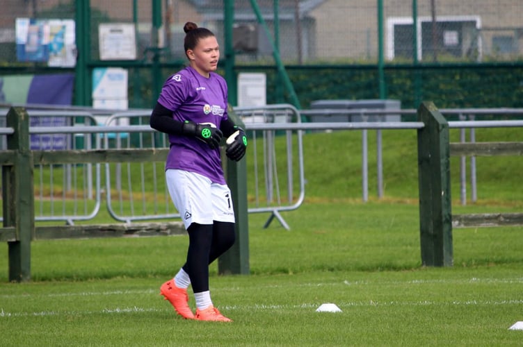 Aber keeper Margot Farnes made a number of top saves