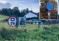 'Several' 20mph signs vandalised across Ceredigion