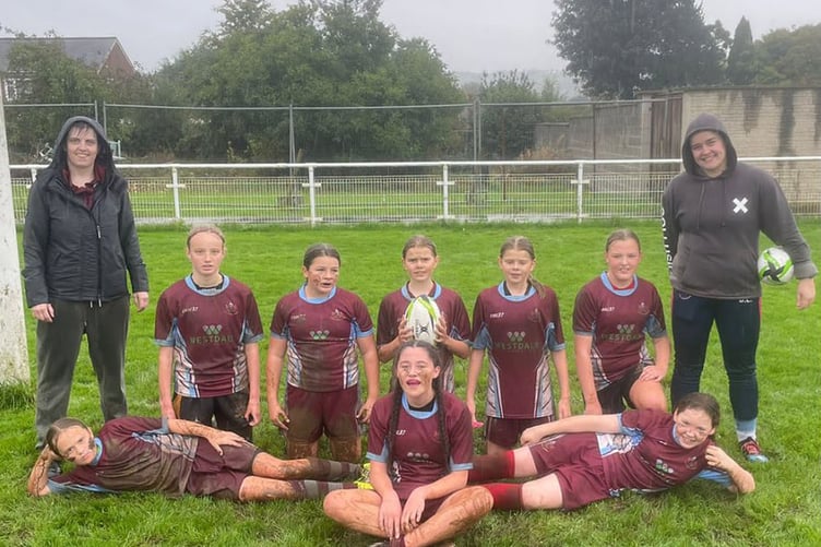 The Under 12s after their game against Wiberod on Sunday