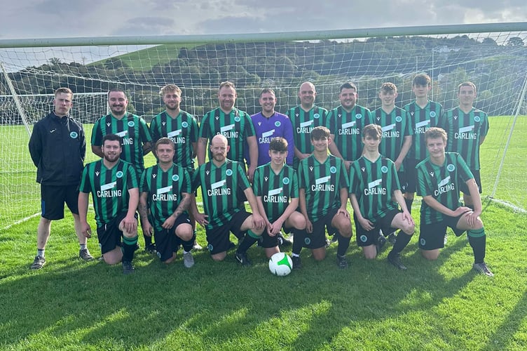Tregaron Turfs Reserves before their 5-1 win