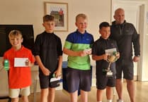 Porthmadog young golfers in competition in memory of Kevin Jones Owen