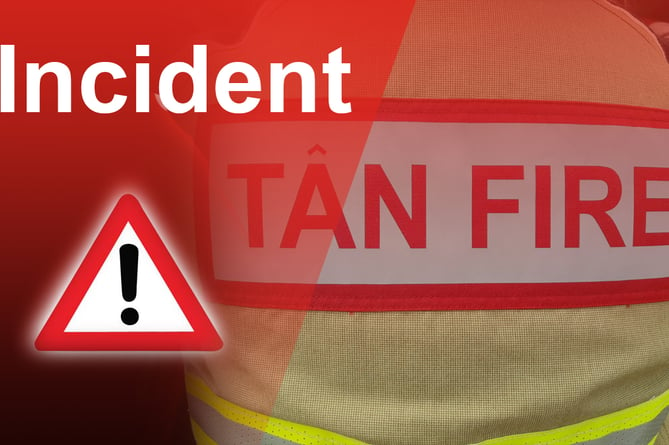 Pwllheli firefighters were asked to attend the scene