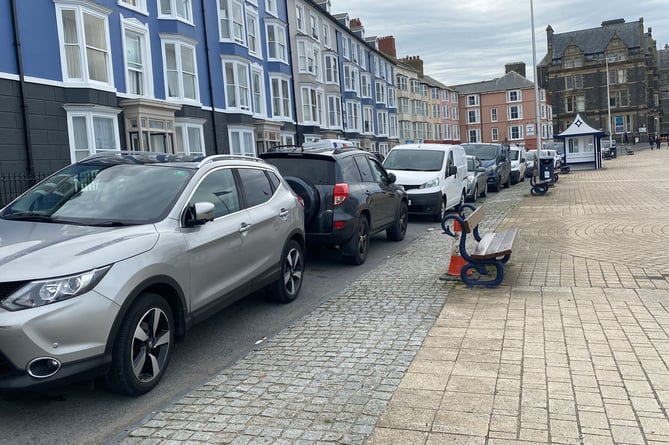 Cars parked aberystwyth