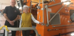 Knitting group donates £825 to New Quay lifeboat appeal