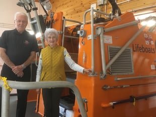 Knitting group donates £825 to New Quay lifeboat appeal