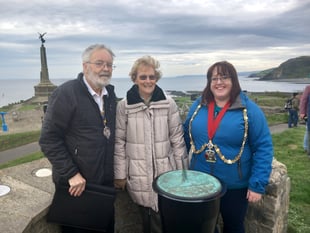 Aberystwyth Rotary unveil anniversary sundial