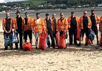 Openreach engineers help clean up Ceredigion beach