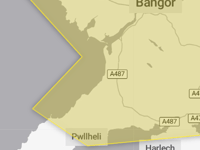 Warning of heavy rain for parts of Gwynedd