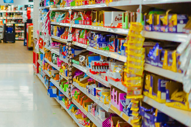 Supermarket Shelves stock