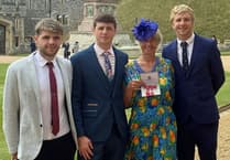 New Quay's Fay Francis visits Windsor Castle to pick up MBE