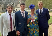 Fay visits Windsor Castle to pick up MBE