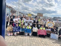 Students hold march in Aberystwyth for suicide prevention