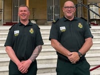 First responders fold over training row