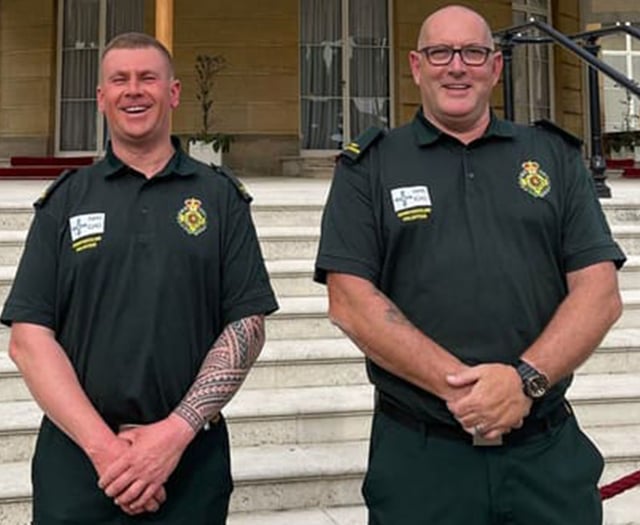 First responders fold over training row