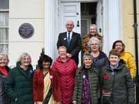 Purple plaque unveiled in honour of 'remarkable' Aberystwyth woman