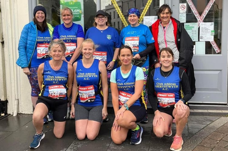 Aberystwyth Athletics Club runners prepare for Tenby 10k 2023