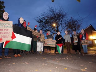 Palestine protestors target mid Wales MP
