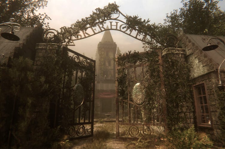 A screenshot from the 2020 horror game "Maid of Sker."