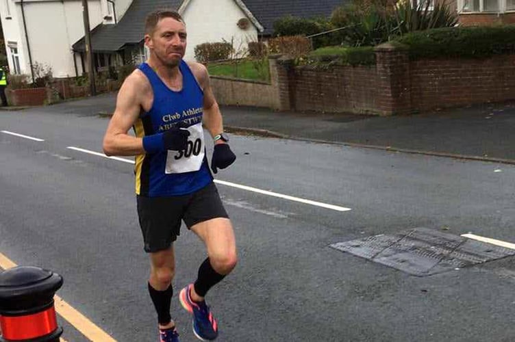 Owain Schiavone on his way to 1st position at Cardigan