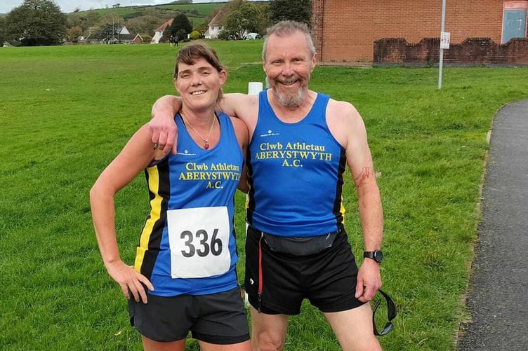 Jade Gaitely and Dave Humphreys ready for Cardigan 10k