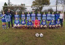Felinfach ladies thank sponsors for new kit