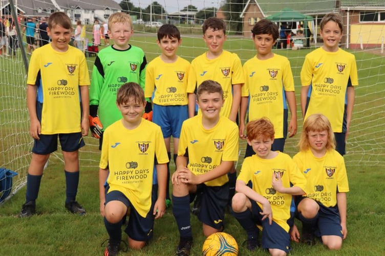 Ystwyth Falcons Under 11 news kit sponsors