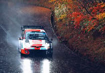 Elfyn Evans excels in extreme wet to lead Rally Japan after day two