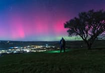 Astounding aurora on the Cambrian Mountains horizon