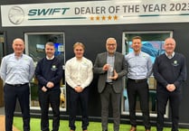 Caravan dealer celebrates scooping top industry award