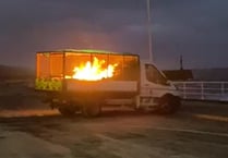 Refuse van catches fire near Aberystwyth harbour