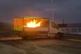Refuse van catches fire near Aberystwyth harbour