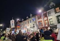 Crowds gather for Aberystwyth lantern parade