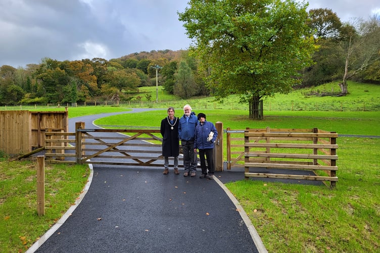 Cllr Jeremy Paige, Mayor of Machynlleth, Cllr Richard Church, Cabinet Member for a Safer Powys and and Cllr Michael Williams, county councillor for Machynlleth