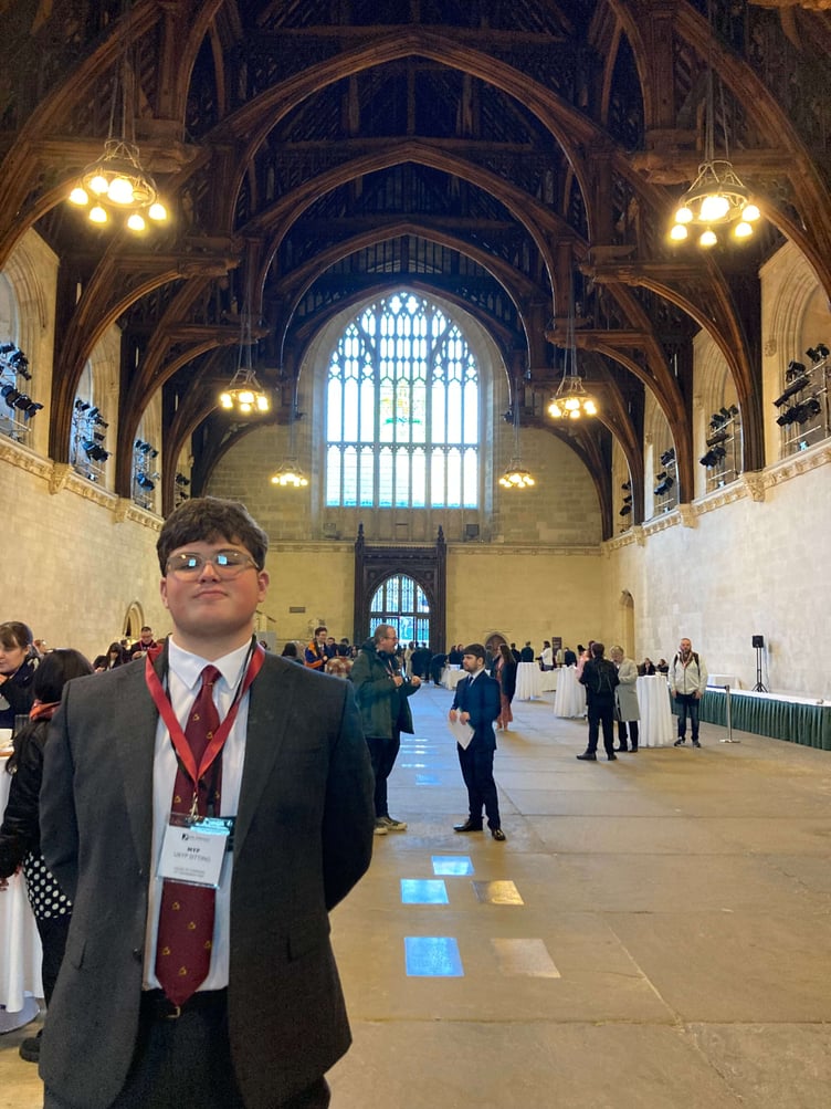 Aled Lewis (UKYP MYP) in the House of Commons