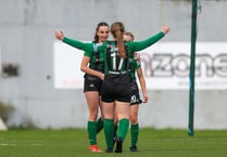 Rare Saturday night social for the Aberystwyth Town Women