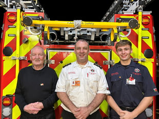 Cian, 18, makes it three generations of firefighting