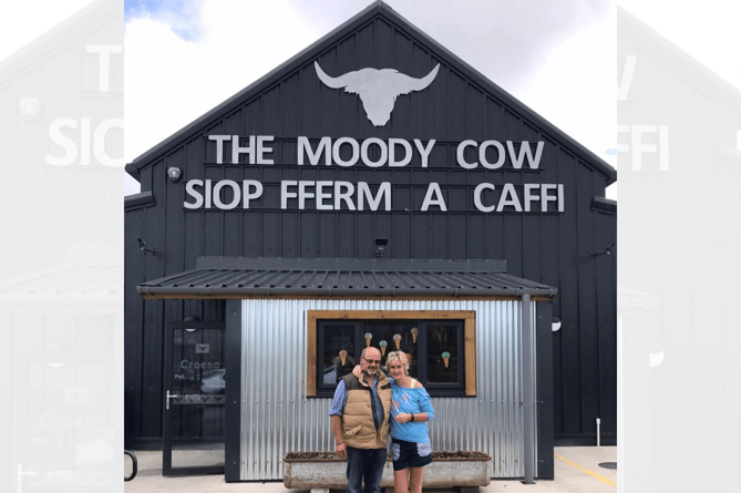 Chris and Geraint outside of The Moody Cow